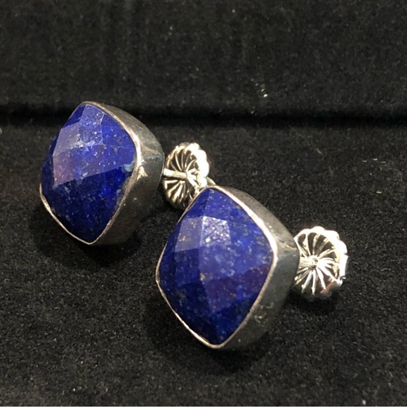 JAY KING DTR Desert Trading Lapis Lazuli Faceted Sterling Silver Earrings NIB - Picture 6 of 7